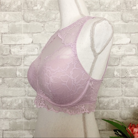 PINK VICTORIA'S SECRET Lilac Lace Bralette - Picture 3 of 16